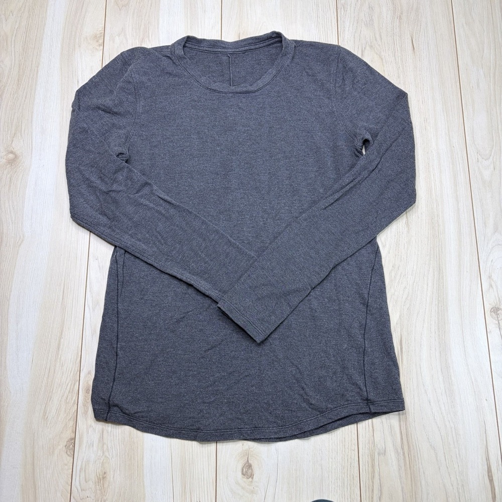 Lululemon Men's Pullover Athletic Long Sleeve Performance Shirt Gray Size Small